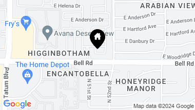 Map of 5111 E Woodridge Drive, Scottsdale AZ, 85254
