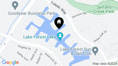 Map of 21845 Ticonderoga Lane, Lake Forest CA, 92630