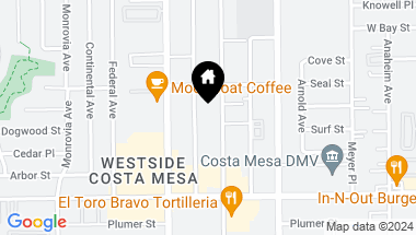 Map of 1971 Wallace Avenue, Costa Mesa CA, 92627