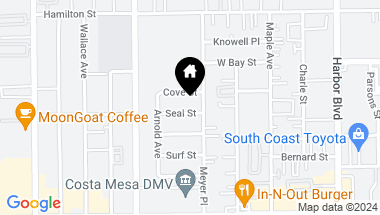 Map of 644 Seal Street, Costa Mesa CA, 92627
