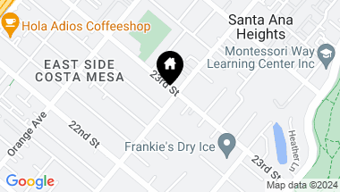 Map of 297 23rd Street, Costa Mesa CA, 92627