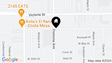 Map of 2094 Pomona Avenue, Costa Mesa CA, 92627