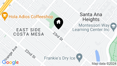 Map of 282 23rd Street, Costa Mesa CA, 92627