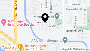 Map of 21443 Kennedy, Huntington Beach CA, 92646