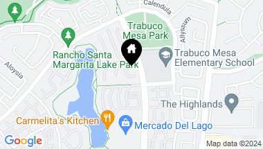 Map of 34 Calle Maria, Rancho Santa Margarita CA, 92688