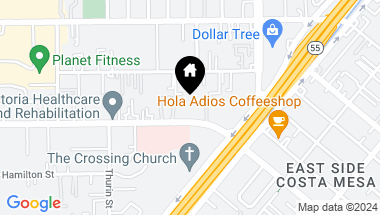 Map of 260 B2 Victoria Street 25, Costa Mesa CA, 92627