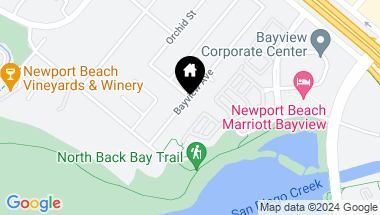 Map of 20352 Bayview Avenue, Newport Beach CA, 92660