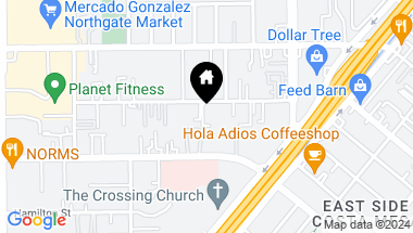 Map of 283 Avocado Street, Costa Mesa CA, 92627