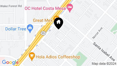 Map of 125 E Wilson Street, Costa Mesa CA, 92627