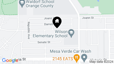 Map of 869 W Wilson Street, Costa Mesa CA, 92627