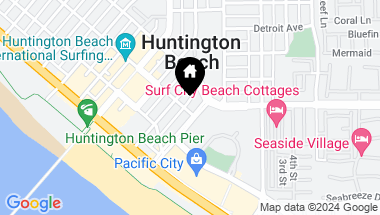 Map of 106 Olive Avenue, Huntington Beach CA, 92648
