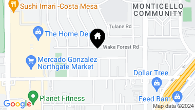 Map of 292 Joann Street, Costa Mesa CA, 92626