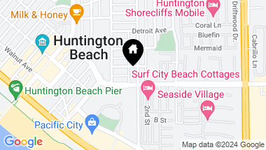 Map of 111 huntington st, Huntington Beach CA, 92648