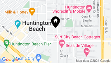 Map of 205 Huntington Street, Huntington Beach CA, 92648