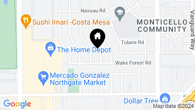 Map of 2327 Rutgers Drive, Costa Mesa CA, 92626