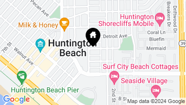 Map of 206 Chicago Avenue, Huntington Beach CA, 92648