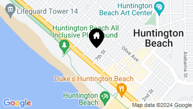Map of 117 7th Street, Huntington Beach CA, 92648