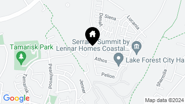 Map of 527 Serrano Summit Drive, Lake Forest CA, 92630