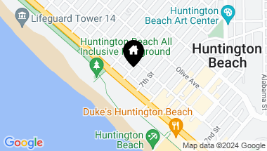 Map of 114 8th Street, Huntington Beach CA, 92648