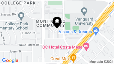 Map of 139 Lexington Lane, Costa Mesa CA, 92626