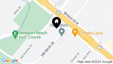 Map of 20071 SW Birch Street, Newport Beach CA, 92660