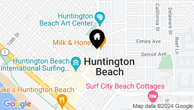 Map of 411 Main street A, Huntington Beach CA, 92648