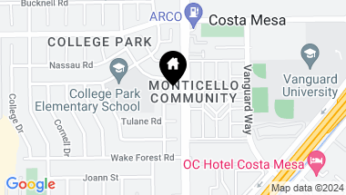 Map of 204 Dartmouth Place, Costa Mesa CA, 92626