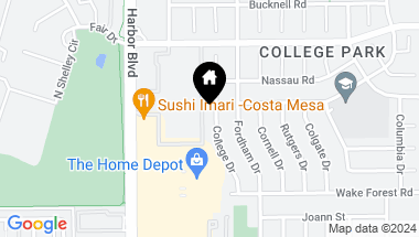 Map of 2383 College Drive, Costa Mesa CA, 92626