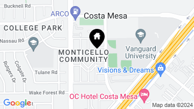 Map of 120 Yorktown Lane, Costa Mesa CA, 92626