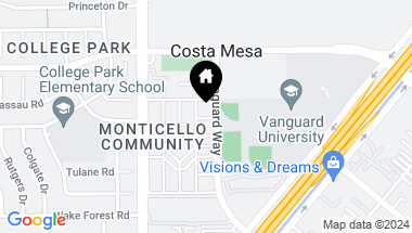 Map of 110 Georgetown Lane, Costa Mesa CA, 92626