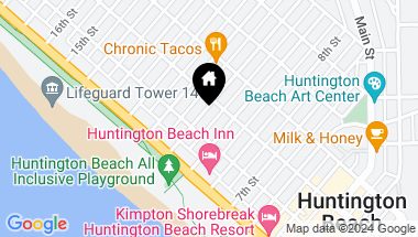 Map of 216 10th Street, Huntington Beach CA, 92648