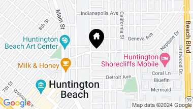 Map of 218 Indianapolis Avenue, Huntington Beach CA, 92648