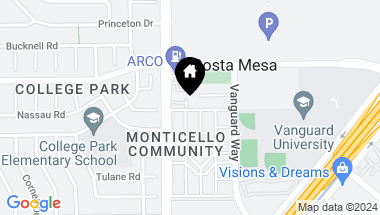 Map of 2460 Fairbrook Way, Costa Mesa CA, 92626