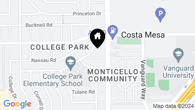 Map of 2348 Littleton Circle, Costa Mesa CA, 92626