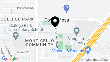 Map of 101 CLEARBROOK Lane, Costa Mesa CA, 92626