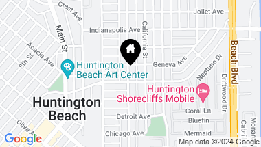 Map of 610 Huntington Street, Huntington Beach CA, 92648