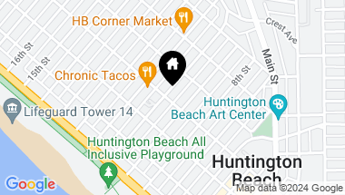Map of 404 10th Street, Huntington Beach CA, 92648