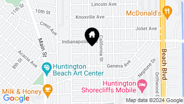 Map of 315 HARTFORD, Huntington Beach CA, 92648