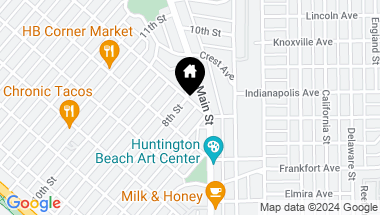 Map of 709 Palm Avenue, Huntington Beach CA, 92648