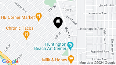 Map of 615 8th Street, Huntington Beach CA, 92648