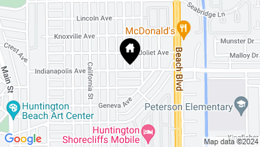 Map of 636 Indianapolis Avenue, Huntington Beach CA, 92648