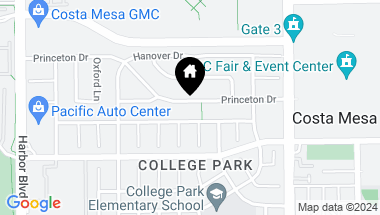 Map of 299 Princeton Drive, Costa Mesa CA, 92626