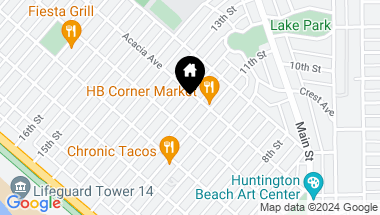 Map of 520 12th Street, Huntington Beach CA, 92648