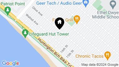 Map of 222 18th Street, Huntington Beach CA, 92648