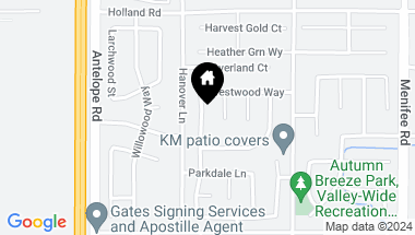 Map of 31254 Eastridge Avenue, Menifee CA, 92584