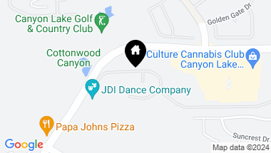 Map of 22895 Skylink Drive, Canyon Lake CA, 92587