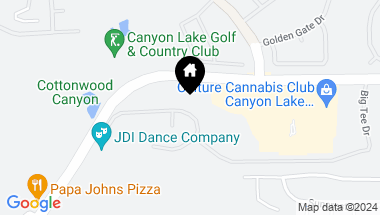 Map of 22970 Skylink Drive, Canyon Lake CA, 92587