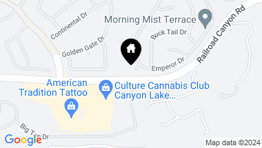Map of 23440 Moccasin Circle, Canyon Lake CA, 92587