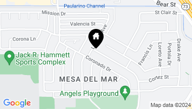 Map of 975 Junipero Drive, Costa Mesa CA, 92626