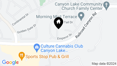 Map of 30336 Buck Tail Drive, Canyon Lake CA, 92587